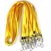 Emblema de nylon Lanyards Ollain Premium Cruise, pacote com 50 unidades, amarelo