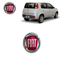 Emblema de Trás Fiat Linea 95MM Vermelho Adesivo