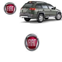 Emblema de Trás Fiat Uno 2011 95MM Vermelho Adesivo