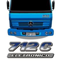 Emblema Do Capô 712c Eletrônico Mercedes Adesivo Caminhão