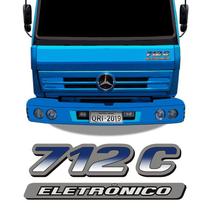Emblema Do Capô 712C Eletrônico Mercedes Adesivo Caminhão Emblema Do Capô 712C Eletrônico Mercedes Adesivo Caminhão