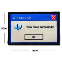 Emblema Engraçado 'Tarefa Falhada Com Sucesso' Com Fecho De tiras autocolantes Para Distintivos Emblema Engraçado 'Tarefa Falhada Com Sucesso' Com Fecho De tiras autocolantes Para Distintivos