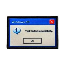 Emblema Engraçado 'Tarefa Falhada Com Sucesso' Com Fecho De tiras autocolantes Para Distintivos Emblema Engraçado 'Tarefa Falhada Com Sucesso' Com Fecho De tiras autocolantes Para Distintivos