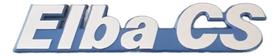 Emblema escrita elba cs borda azul