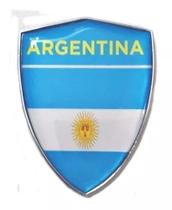 Emblema Escudo Bandeira Argentina Cromado Com Resina 6,3cm X 4,02 Cm Emblema Escudo Bandeira Argentina Cromado Com Resina 6,3cm X 4,02 Cm