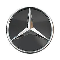 Emblema Estrela Cromado Prata Para Grade Dianteira Mercedes Benz Classe B, Classe C, Classe GLK