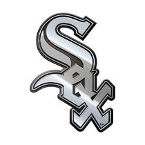 Emblema FANMATS MLB Chicago White Sox Metal Chrome Logotipo 3D Emblema FANMATS MLB Chicago White Sox Metal Chrome Logotipo 3D
