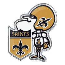 Emblema FANMATS NFL New Orleans Saints 10x8cm de alumínio