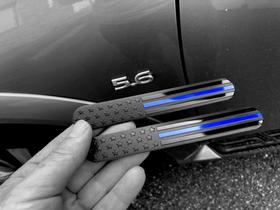 Emblema Fender Emblem EverHitch USA, bandeira de metal americana para carros, pacote com 2