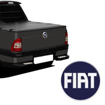 Emblema Fiat Azul Strada Até 2005 Adesivo Traseiro Resinado