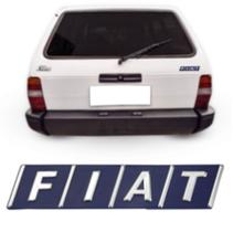 EMBLEMA (FIAT) FIAT UNO/PREMIO/ELBA 84/95 AZUL E PRATA (PORTA MALAS) MEDIDA 125x25x3MM