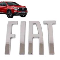 Emblema Fiat Grade Cromado Dianteira Frontal Toro Ranch Parachoque Letreiro Encaixe Original Sigla