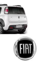 Emblema Fiat Preto Logo Traseira Mala Novo Uno 2011 2012 2013 2014 2015