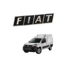 Emblema Fiat Tampa Traseira Fiorino Antigo Preto/cinza