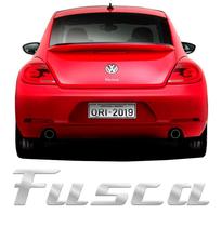 Emblema Fusca Tsi Adesivo Traseiro Cromado Modelo Original Emblema Fusca Tsi Adesivo Traseiro Cromado Modelo Original