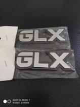Emblema glx prata material acrílico