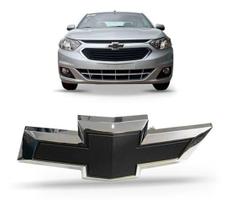 Emblema Grade Dianteira Cobalt 2016 A 2019 Black Piano