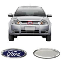Emblema Grade Dianteira Ford KA Fiesta 2003 a 2013 Cromado