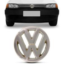 Emblema Grade Dianteira Gol G2 Bola 96 97 98 99 Cromado Fundo Bege - Marçon - Volkswagen