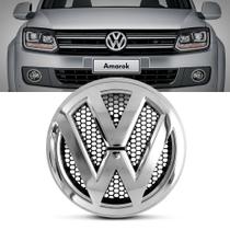 Emblema Grade Dianteira Vw Amarok 2010 Até 2016 Cromado