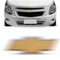 Emblema Grade Gravata Agile 2010 a 2014 Cobalt 2012 a 2015 Dourado com Borda Cromada - Marçon