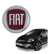 Emblema grade logo fiat punto 2013 para bigode cromado vermelho Emblema grade logo fiat punto 2013 para bigode cromado vermelho