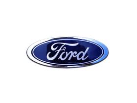Emblema Grade Mala Ford Azul Cromado 116X46MM - Universal