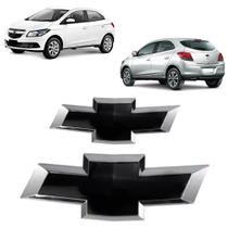 Emblema Grade Mala Onix Prisma 2013 2014 2015 2016 2017 Preto Símbolo/ Distintivo/ Logotipo Kit