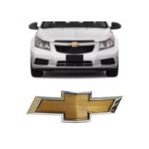 Emblema Gravata Grade Gm Dourado Fundo Cromado CRUZE