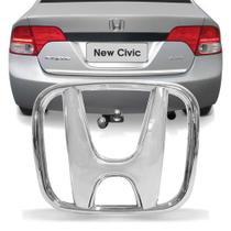 Emblema H Porta Mala Honda New Civic 2007 A 2011 Cromado