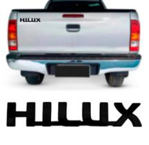 Emblema (hilux) toyota hilux 05/ black piano (letreiro grande) auto colante medida 5x50x200mm