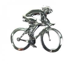 Emblema Ictus Ciclista Prata Imã Adesivo Carro Geladeira Emblema Ictus Ciclista Prata Imã Adesivo Carro Geladeira
