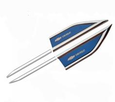 Emblema Lateral Em Aço Inox Paralama & Porta Veicular Chevrolet Kit 4 Unidades