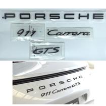 Emblema Letra Porsche 911 Carrera Gts Preto Brilhante