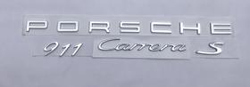 Emblema Letra Porsche + 911 + Carrera + S Cromado