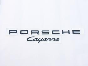 Emblema Letra Porsche + Cayenne Preto Fosco