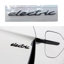 Emblema Letra Porsche Electric Preto Brilhante Modelo Taycan
