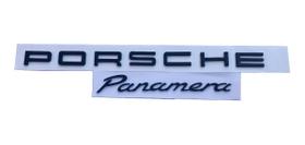 Emblema Letra Porsche + Panamera Preto Fosco Pronta Entrega