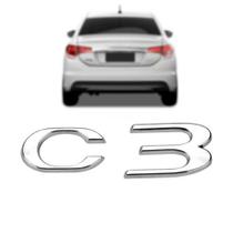 Emblema Letreiro C3 para carros C3 2013 a 2022