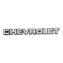 Emblema Letreiro Chevrolet Pick-up 83/96 Cinza com Fundo Preto 00124