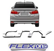 Emblema Letreiro City FlexOne 2015 Acima Peça Cromada