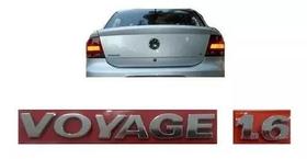 Emblema Letreiro Cromado Voyage 1.6 G5 Vw Tampa Mala Kit 2pç