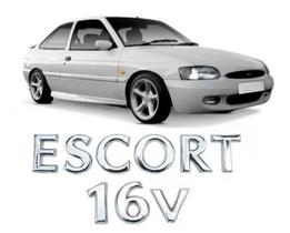 Emblema Letreiro Escort 16V Ano 1997 a 1998 Peça Cromada Fita 3M Emblema Letreiro Escort 16V Ano 1997 a 1998 Peça Cromada Fita 3M