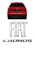 Emblema Letreiro Fiat Cronos 2018 Acima Peça Cromada