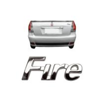 Emblema Letreiro FIRE Cromado Linha Fiat 2000 a 2016
