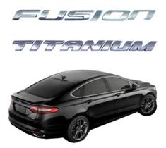 emblema letreiro fusion Titanium ano modelo 2013 até 2018 peça cromada fita 3M - Ford