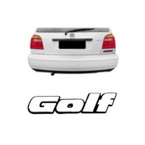 Emblema Letreiro (GOLF) Cinza Escovado Fundo Preto 1996 a 1997