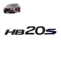 Emblema Letreiro HB20S 2014 Em Diante Black Piano Preto