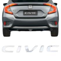 Emblema Letreiro Honda Civic 2017 a 2021 Cromado