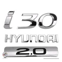 Emblema Letreiro Hyundai i30 2.0 kit 3 Peças Peça Cromada Emblema Letreiro Hyundai i30 2.0 kit 3 Peças Peça Cromada